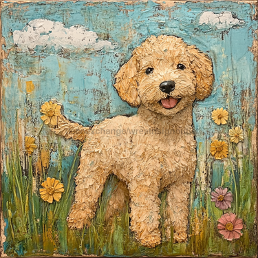 Dog Sign, Doodle Sign, DCO-12967, Sign For Wreath, 10x10